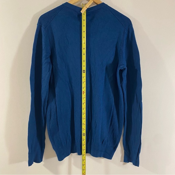 Awearness Kenneth Cole Blue V Neck Sweater Slim Fit Size M - Picture 5 of 5